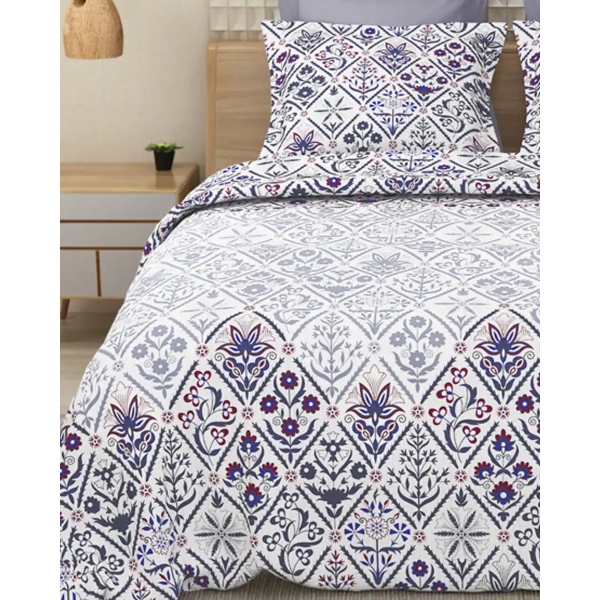 100 % Cotton Rich Ethanic Motif Printed King Size Bedsheets Set - 144 TC - Image 2