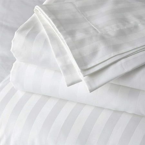 100% Cotton Satin Stripes Bedsheet – 400 TC | Premium Hotel Collection - Image 6