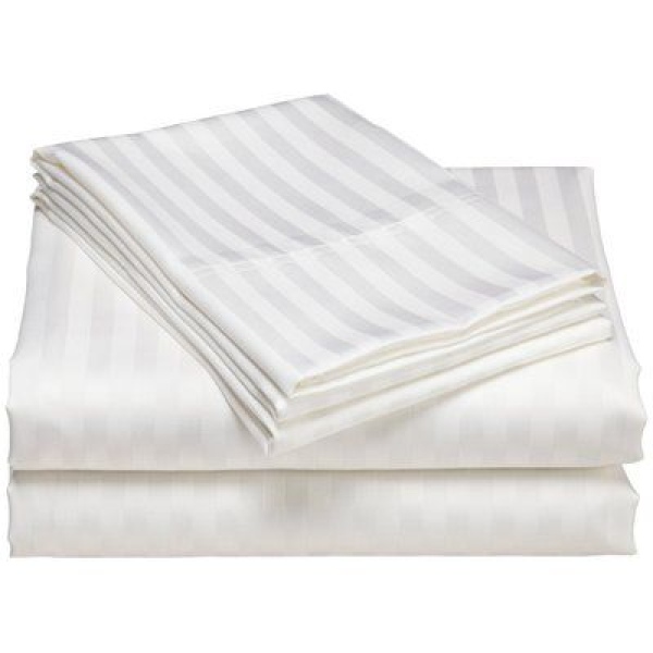 100% Cotton Satin Stripes Bedsheet – 400 TC | Premium Hotel Collection - Image 5