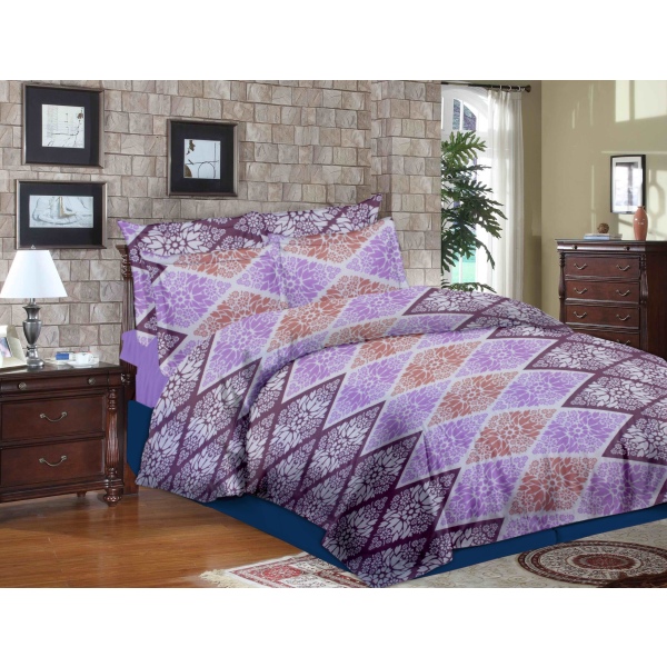 100 % Cotton Rich Printed Double Size Bedsheets Set - 104 TC