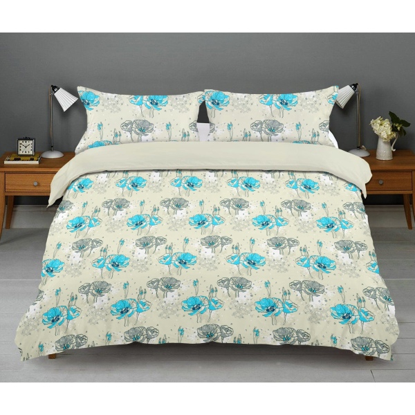 100 % Cotton Rich Printed Double Size Bedsheets Set - 104 TC - Image 6