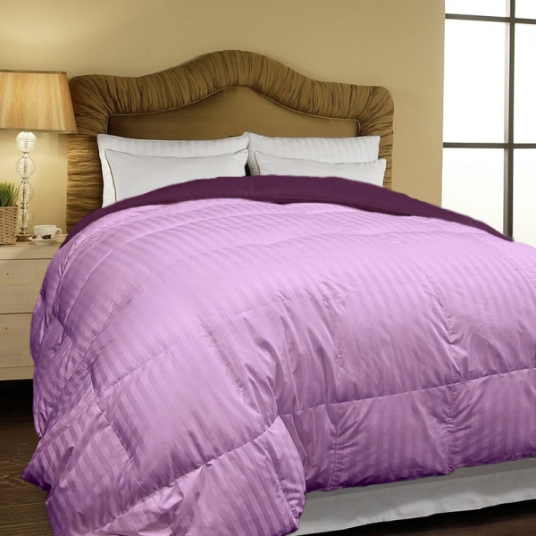 100% Microfiber Stripes Double Bed Size Reversible Comforter - 150 GSM - Image 7