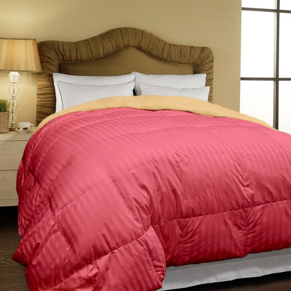 100% Microfiber Stripes Double Bed Size Reversible Comforter - 150 GSM - Image 6