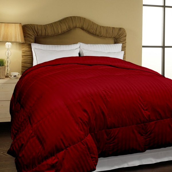 100% Microfiber Stripes Double Bed Size Reversible Comforter - 150 GSM - Image 2