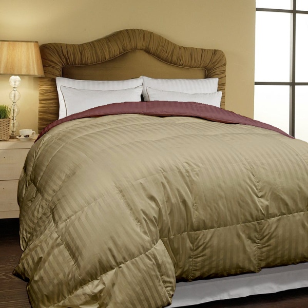 100% Microfiber Stripes Double Bed Size Reversible Comforter - 150 GSM