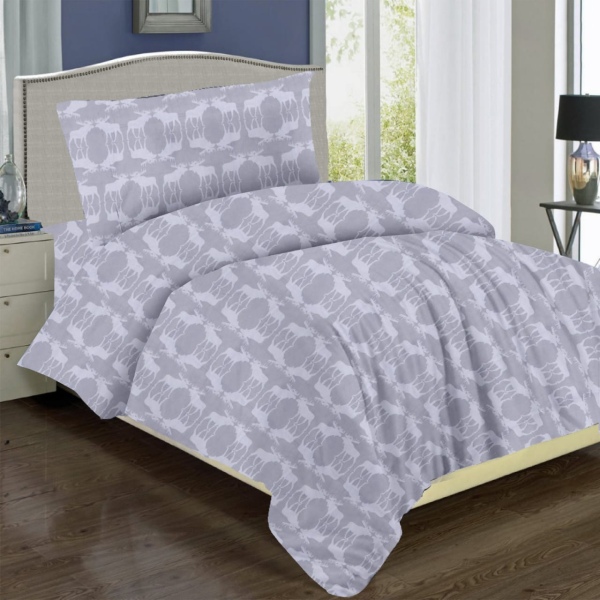 100 % Cotton Printed Single Size Bedsheet Set - 144 TC