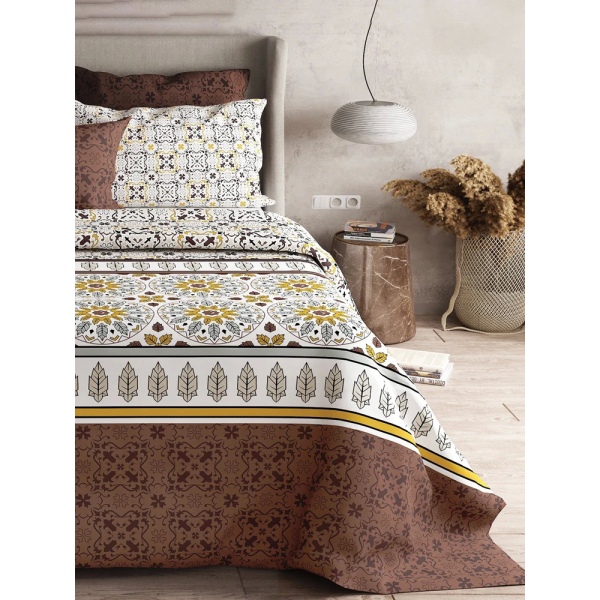 100 % Cotton Rich Printed King Size Bedsheets Set - 120 TC - Image 2