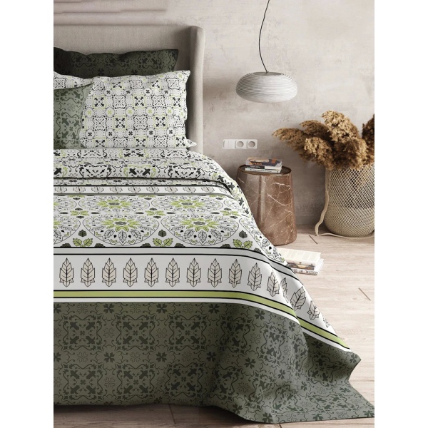 100 % Cotton Rich Printed King Size Bedsheets Set - 120 TC - Image 7