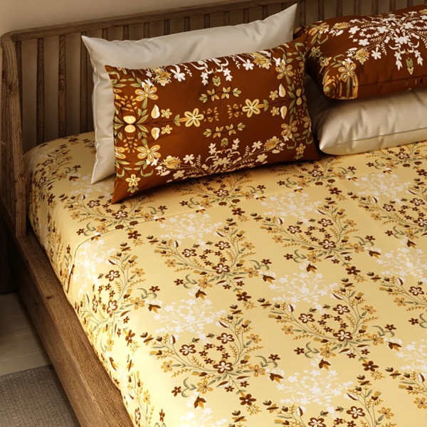 100 % Cotton Rich Ethanic Motif Printed King Size Bedsheets Set - 200 TC - Image 11